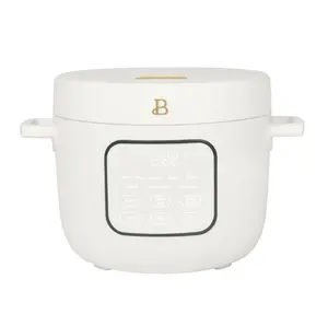 Beautiful 14-Cup Cooked, 6-Cups Uncooked Electric Rice and Grain Cooker, EverGood Ceramic Nonstick Coating, White Icing by Drew Barrymore