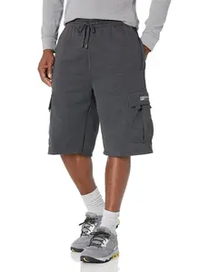 NE PEOPLE Mens Active Comfy Workout Gym Elastic Drawstring Fleece Cargo Sweat Shorts (M-7XL)