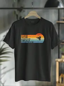 100% Cotton Vintage Taekwondo Tenets T-Shirt | Martial Arts Graphic Tee T-Shirt T-Shirt