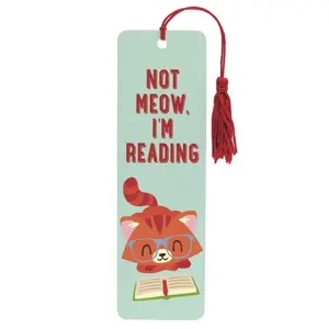 Not Meow, I'm Reading! Cute Cat Bookmark for Kids - Foxy's