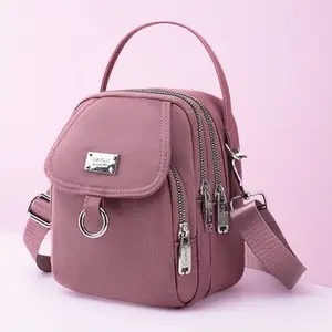 Women's Single Shoulder Nylon Crossbody Bag, Lightweight Water-Resistant Backpack for Outdoor, Commute, Travel. Anti-Scratch, Multi-Compartment Storage, Casual Flap Pocket, Adjustable Strap, Smooth Zipper, Daily Use Casual Fashion Handbag.