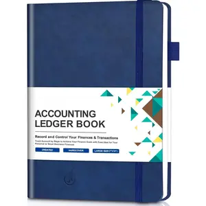 Hardcover Accounting  Book (7x10?) -  Accounting Log for Small Business Bookkeeping & Personal Use - Account  Notebook Track Accounts, Deposit, Expense &  - Navy Blue