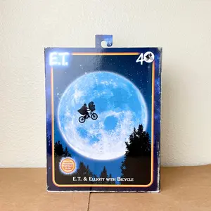Neca Elliot & E.T. on Bicycle Action Figure - 7-Inch Scale - Classic & Novelty Toys