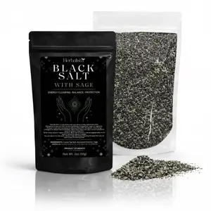 Yerbero Viral Copal (Frankincense) + Black Salt 2oz (56g) – Protection & Cleansing Ritual Salt – Wiccan, Brujeria