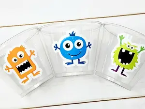 MONSTER PARTY CUPS - Monster Cups Little Monster First Birthday Decoration Little Monster Party Monster Cups Monster Birthday Decorations
