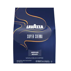 Lavazza Super Crema Whole Bean Coffee Medium Espresso Roast 22OZ
