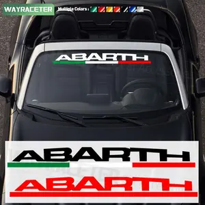 New for Italian Abarth Reflective Car Front Windshield Windscreen Window Sticker For Fiat 500 595 124 Spider Panda Punto Evo Pulse 2023 Decor for Car