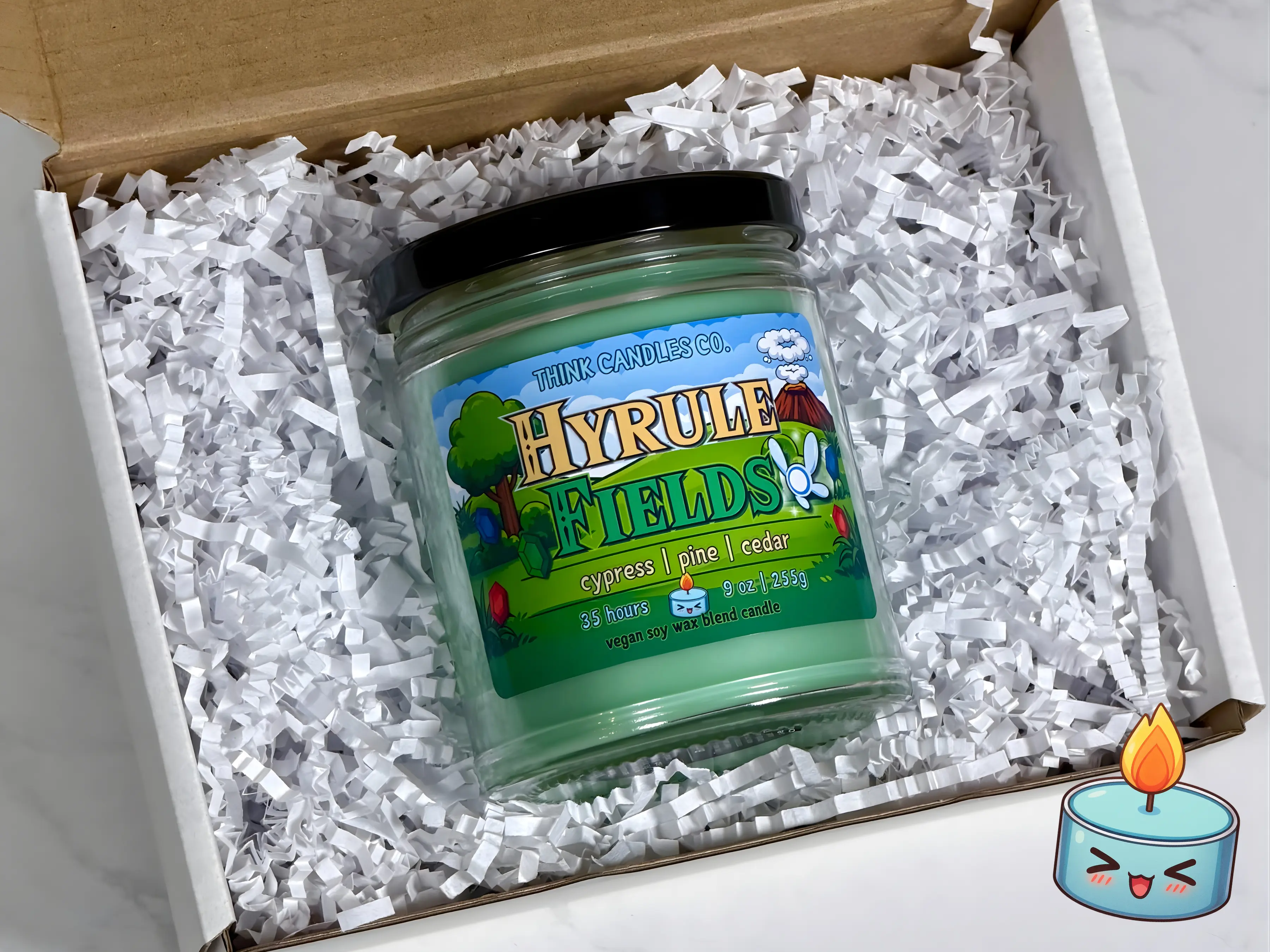 Hyrule Fields Candle | Hand Poured Vegan Wax Blend Candle | 9 oz, 4 oz, 2 oz Snap Bar
