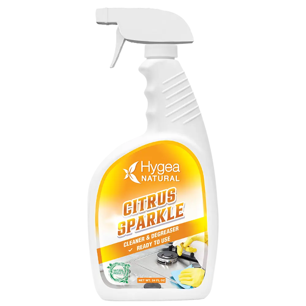 Hygea Natural Citrus Sparkle Heavy Duty Degreaser Ready To Use Spray Cleaner with Natural Citrus Extracts for Kitchen Stains & Grease Removal