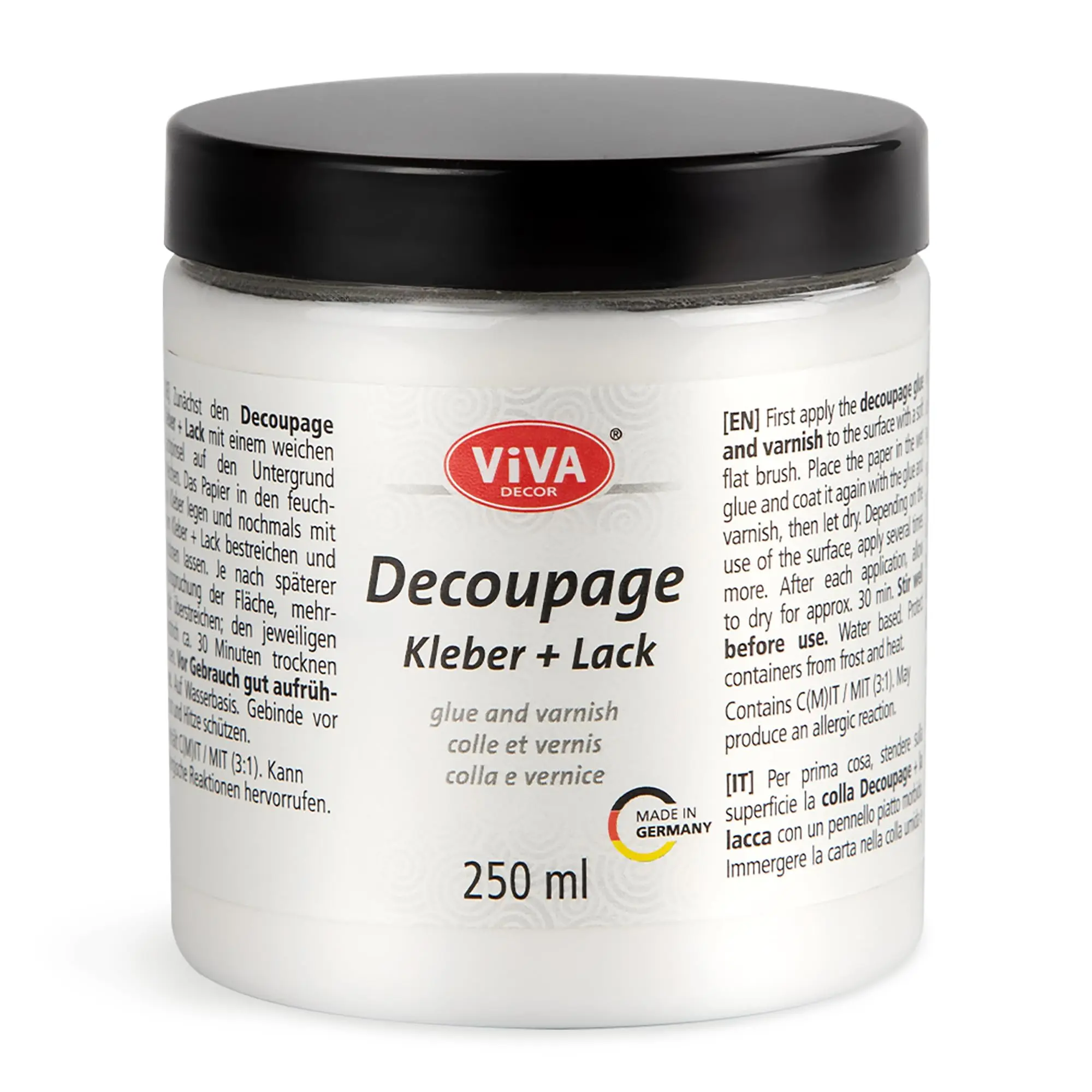 Viva Decor Decoupage Glue & Varnish, 8.45 oz, Clear