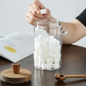 1 Pc Glass Jars with Wooden Lids & Spoons, 26oz Food Storage Containers Coffee Jar Coffee Grounds Container, Food Storage Canister