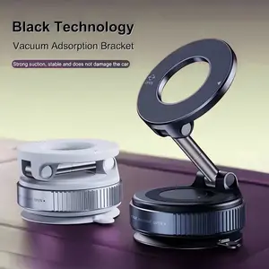 360° Vacuum Suction Magnetic Phone Holder for Car – Adjustable Dashboard Mount for Smartphones, Strong Grip Bracket for Driving & Navigation