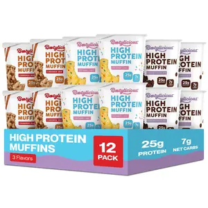 Bootylicious Muffins | High-Protein Baking Mix Baked Dessert Snack | 25g Protein | 12-Pack (Best Sellers Variety Pack)