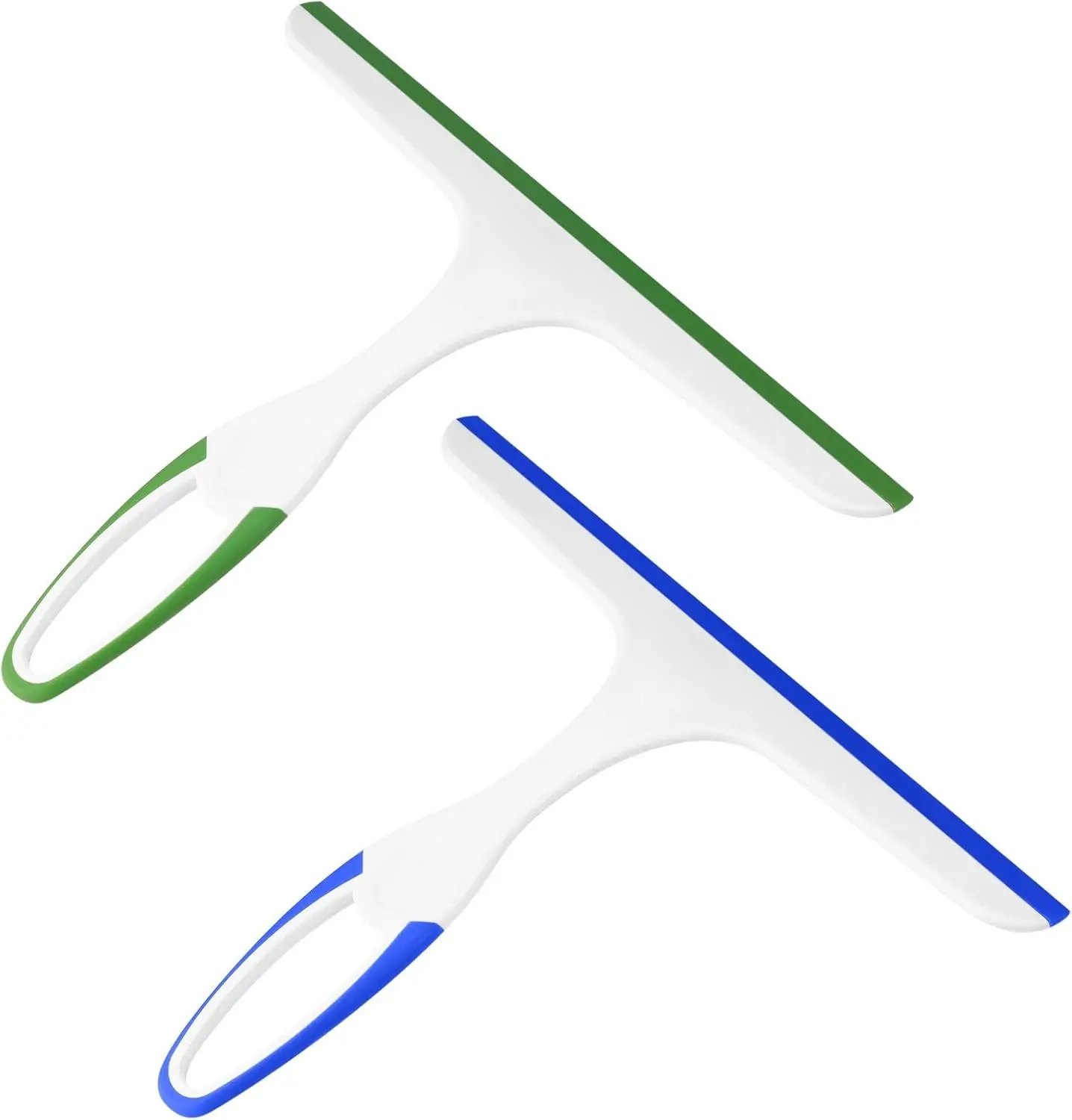 2 Pcs Shower Squeegee for Shower Glass Doors,Small Squeegee,Glass Wiper | Car Window Windshield Mirror Tile Cleaner Cleaning Wiper Squeegees Tool with Hook, Window Cleaning Shower Glass Squeegees