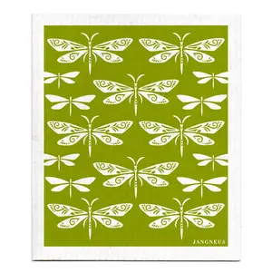 Swedish Dishcloth - Dragon Fly - Green