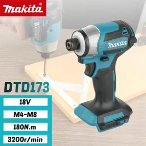 Makita DTD173 Brushless Impact Driver Rechargeable Screwdriver Drills Cordless Power Tools 18V BL Motor Cordless Brushless Impact Drill Rechargeable Green Laser Pistol Light Combo tank  silencers