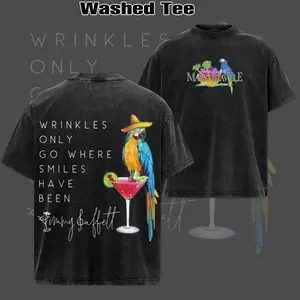 Vintage Jimmy Buffett - Parrot Margaritaville Washed Tee - Tshirt & Hoodie | Margaritaville - Country Rock New T-shirt & Hoodie, Country Music, Folk + Pop Gift for Fans Men Women, Summer Outfits, Gift For Him Her, Chill Vibes