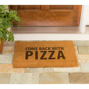 Evergreen "Come Back with Pizza" 16x28 Coir Mat
