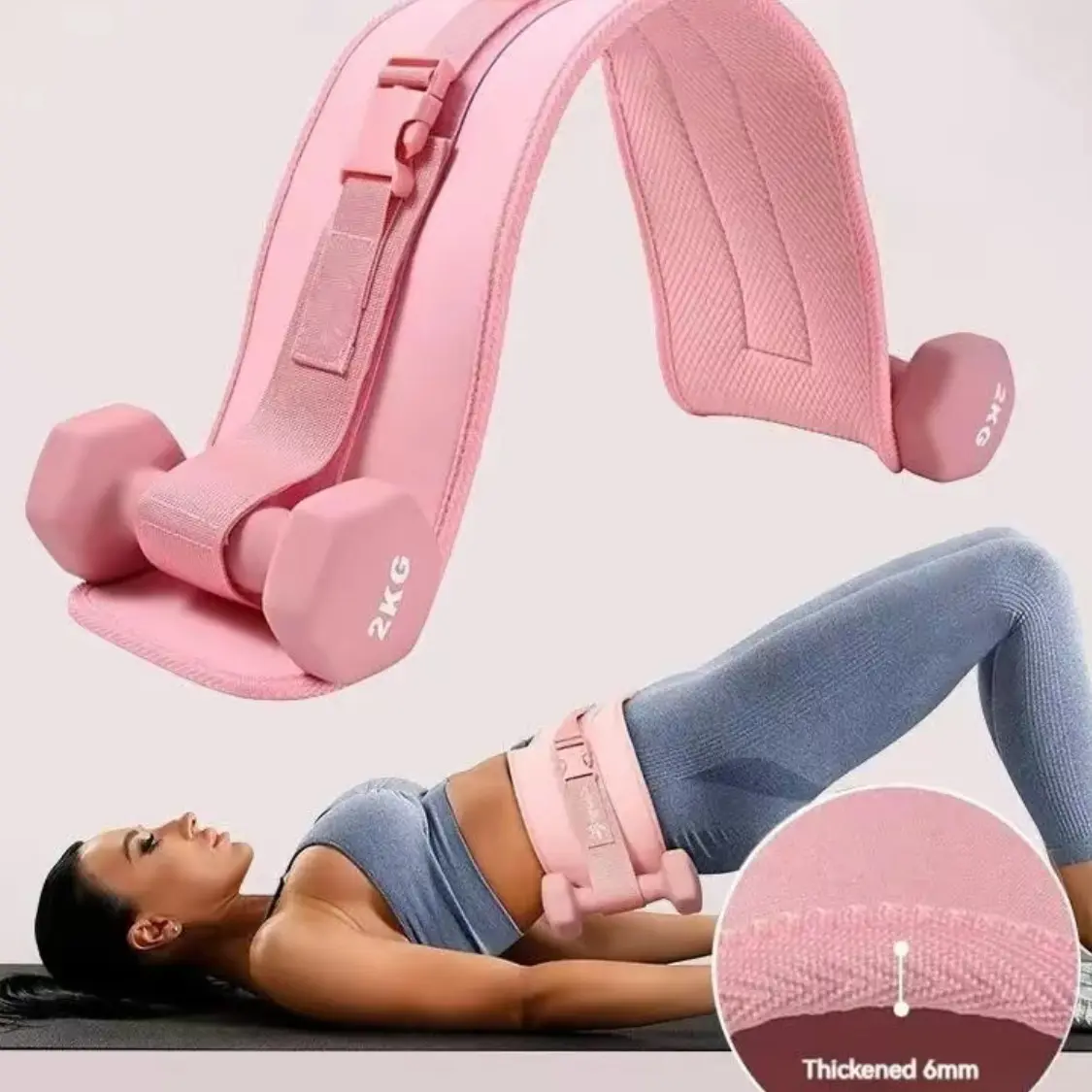 Adjustable Resistance Hip Thrust Weight Belt - Lightweight, Extra Cushioned for Home Workouts, Kettlebell Training, Butt Shaping, Engaging & Isolating Hip Muscles, Supporting Fitness Goals with Dumbbells Compatibility, Summervibes Ideal Gift, Engage Hip M