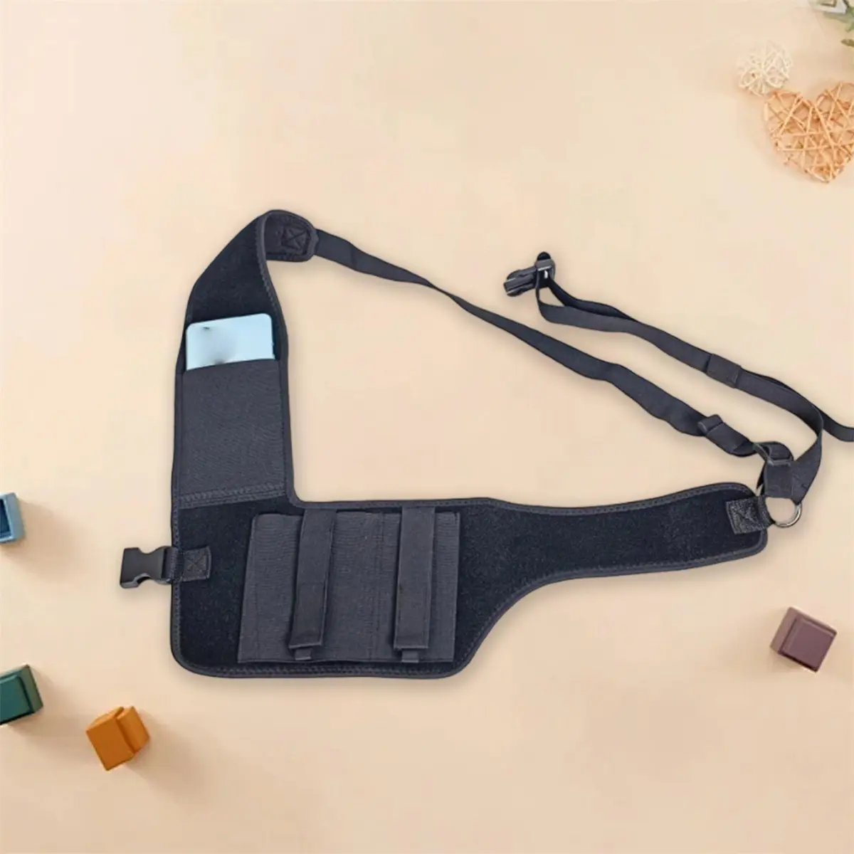 Unisex Universal Shoulder Holster - Adjustable Left-Side Chest Holster with Concealed Carry Strap, All Seasons Outdoor Accessories for Sports Use