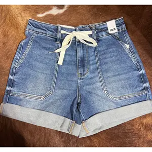 Judy Blue Dark Cuffed Jogger Shorts
