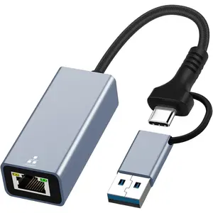USB 3.0 to Ethernet Adapter, USB C to RJ45 Gigabit LAN 1000 Mbps Wired Network, Ethernet to Type-C 10/100/1000Mbps Network Adapter for Windows XP, MAC OS, Linux, Vista 7 8 10 11