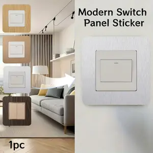 1pc Modern Switch Panel Sticker, Square Switch Outer Frame Wall Sticker, Home Decoration Socket Cover, No Installation Required,  Suitable for Living Room, Bedroom, Office