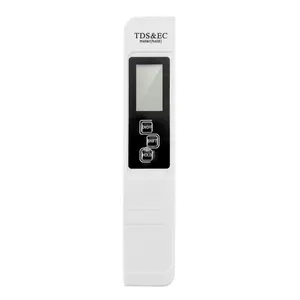 TDS EC Digital Water Quality Tester 0–9999 ppm Range with Temperature Gauge & Button Cell Batteries for Drinking Hydroponic & Fish Tank Monitoring - Conductivity