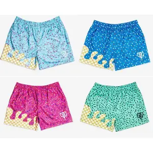 Boys Ice Cream Print Shorts Youth Adult Size 5 Inseam Baseball Style Streetwear Summer Cool 28 Colors Available