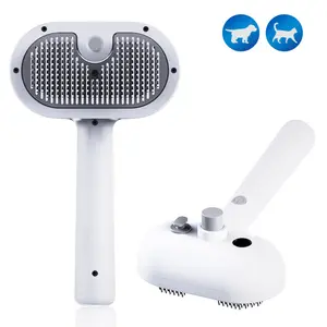 Furgo Cat Steam Brush-3 In 1 Pet Steam Brush,grooming Brush For Cats Dogs, Self-cleaning Spray Brush For Shedding, Pet Massage Brush, Pet Hair Removal Tool, Undercoat Brush With USB Rechargeable & Water Tank