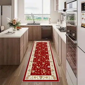 1 Vintage Long Hallway Rug, Soft, Machine Washable-Indoor and Outdoor Area Rugs, Hallway, Kitchen, Laundry Room, Bedroom Rugs Decorative Rugs