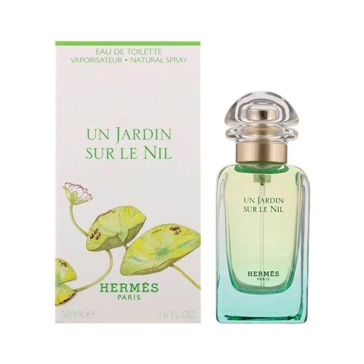Women's Hermes Un Jardin Sur Le Nil Floral Fruity EDP Spray - Signature Scent, Grapefruit Notes, Carrot Base, Feminine Energy, 1.6 fl oz, New In Box, Floral Fragrance, New Box