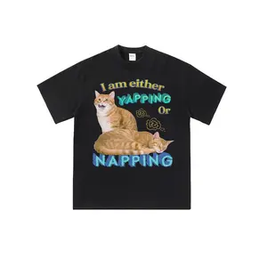 I am either yapping or napping, yapping cat meme tshirt, funny cat meme shirt, funny cat graphic tee, funny cat joke t-shirt, meme shirt