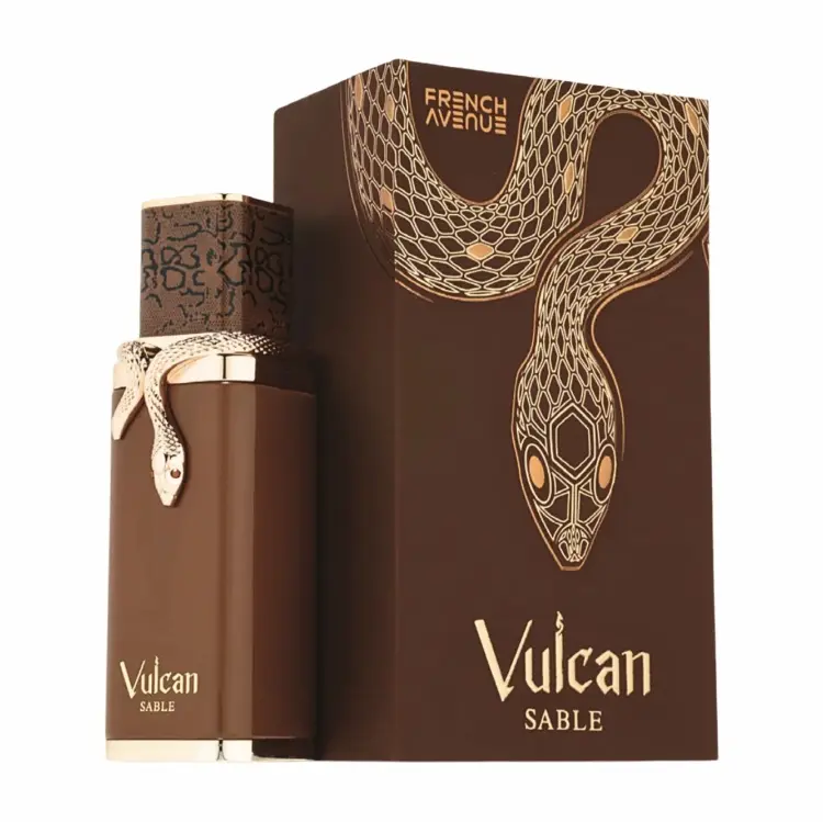 Vulcan Sable Eau de Parfum, 3.4 oz EDP Spray Fragrance - Long-Lasting Unisex Earthy Woody Scent with Warm Smoky Vanilla & Tonka Bean