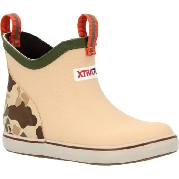 Yth Ankle Deck Boot - Beige / Duck Camo