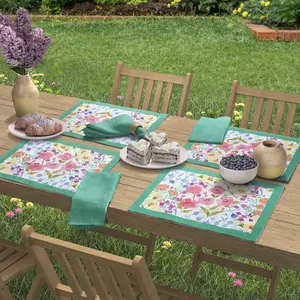 Jules Green 4 Piece Placemat Set
