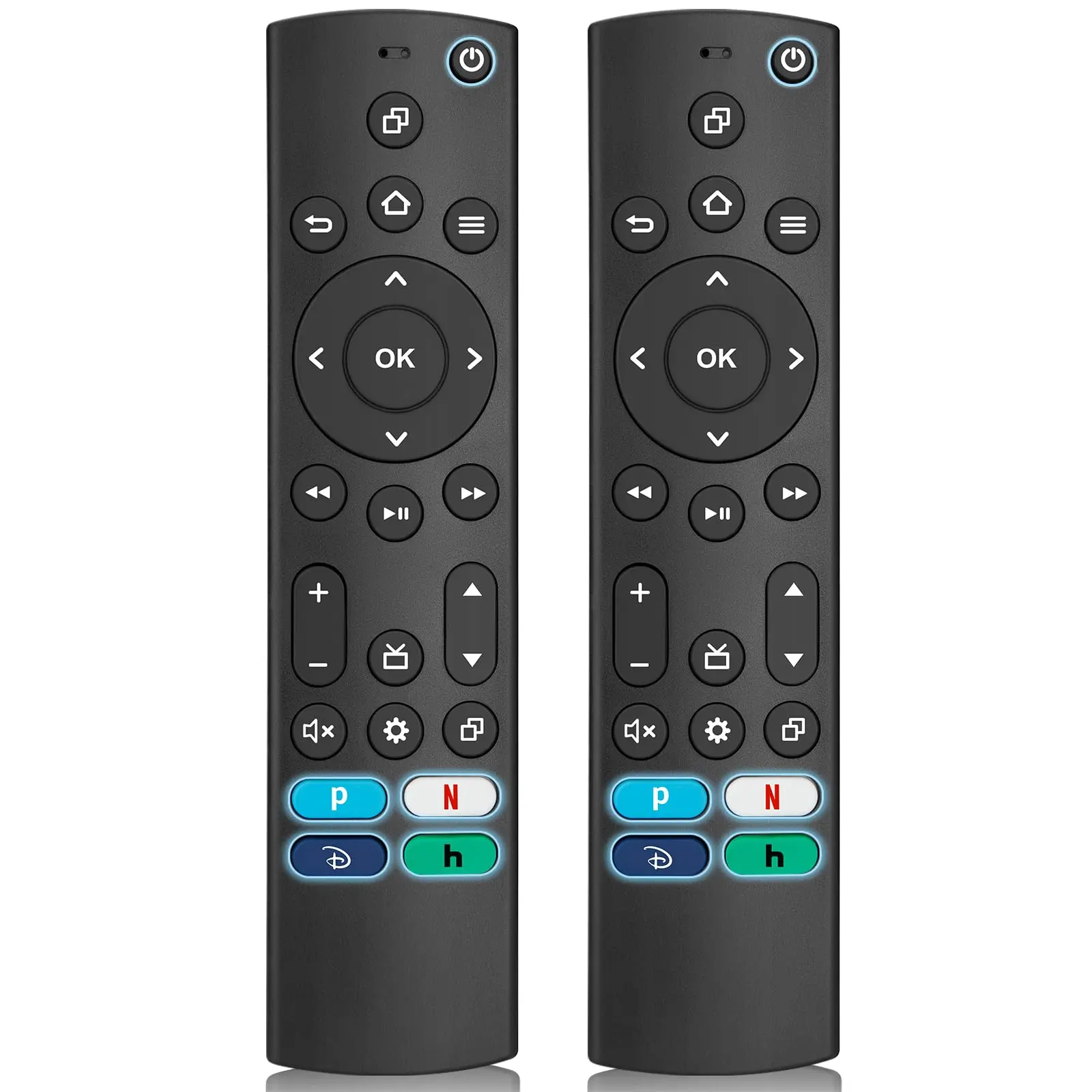 (pack Of 2) Universal Remote Control For Insignia/toshiba/samsung/tcl/vizio/pioneer/roku Smart Tvs Replacement  Compatible With Voice Tv
