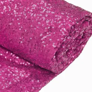 Fuchsia Sequin Fabric Bolt, Sparkly DIY Craft Fabric Roll 54"x4 Yards