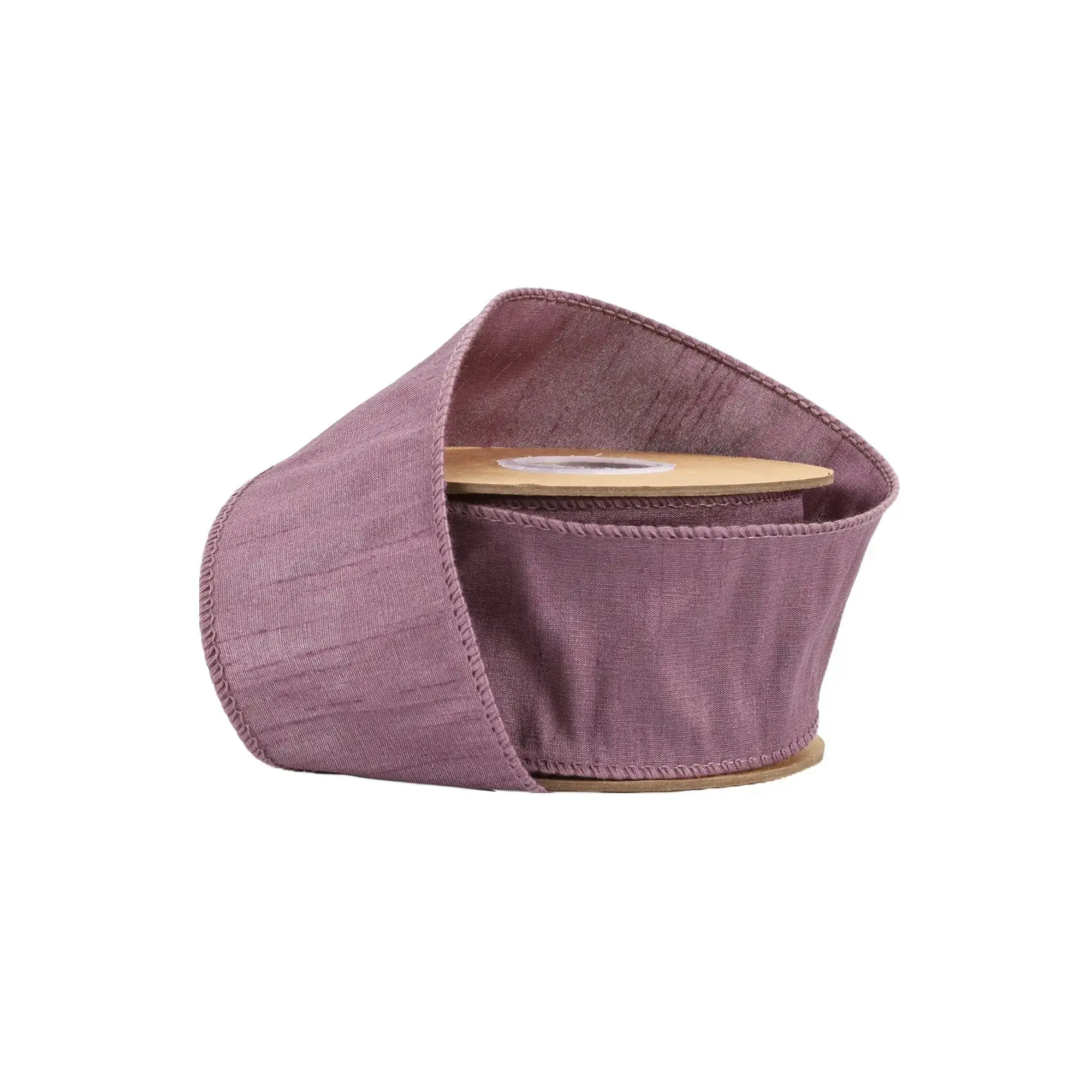 2 1/2" Wired Dupioni Ribbon | 10 Yards | Amethyst