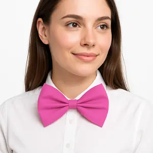 Bright Pink Bow Tie Costume Accessory