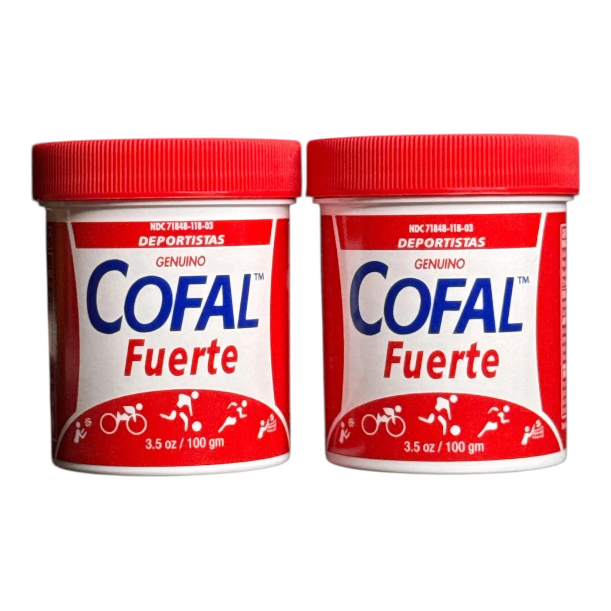 Cofal Fuerte Skin Lotion for Deportistas Fuerte 3.5 oz 2 Pack- Genuine Moisturizers for Athletes, Targeted Skin Care, 3.5 oz