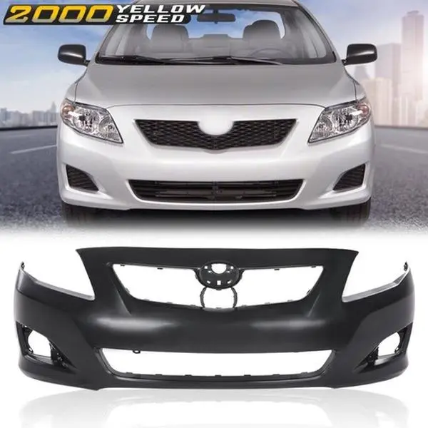 Black Front Bumper Cover Fascia Fit For 09-10 Sedan Toyota Corolla