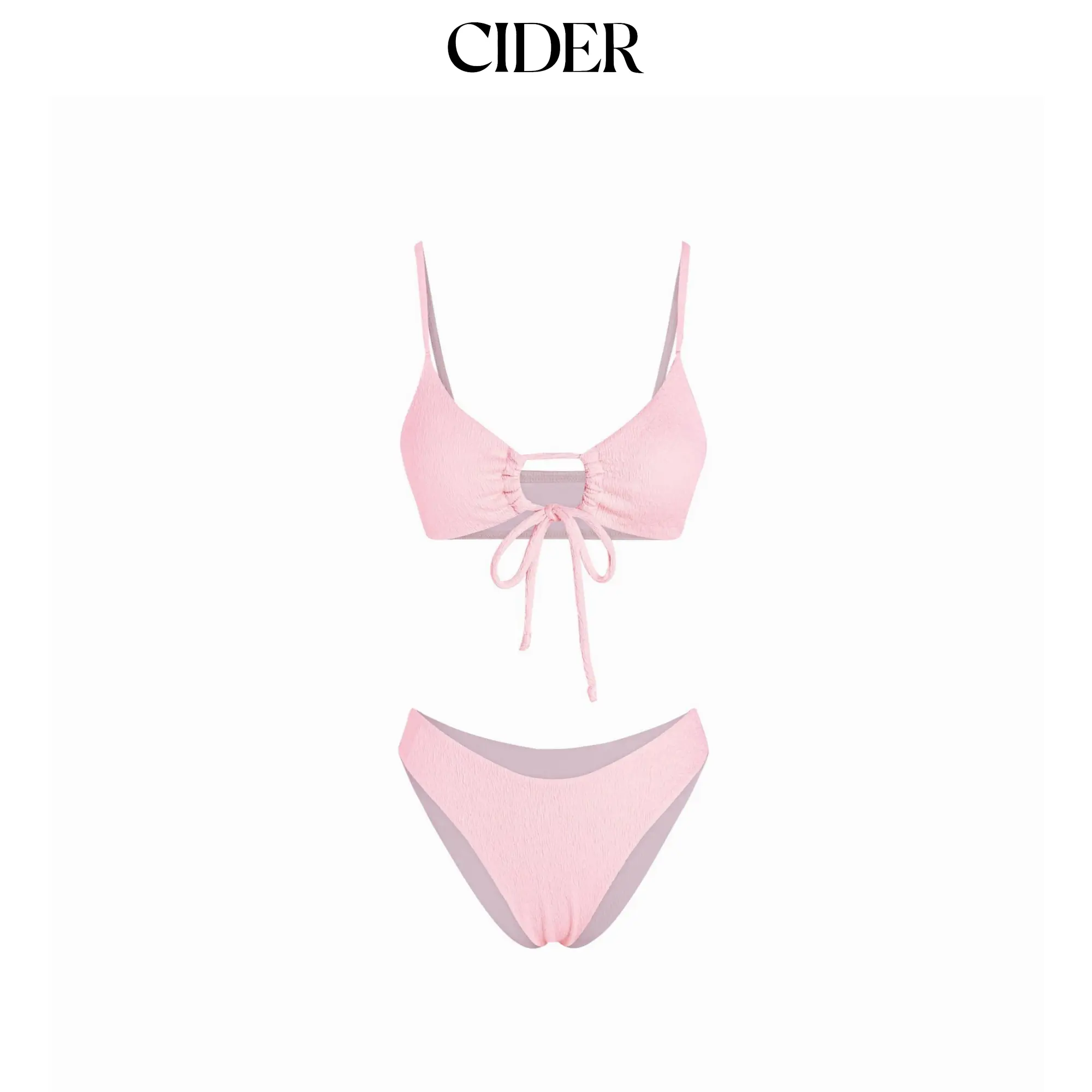 Cider Cut Out Front Tied Bikini Swimsuit