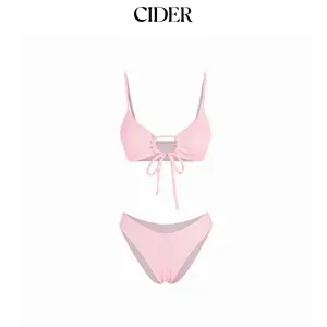 Cider Cut Out Front Tied Bikini Swimsuit