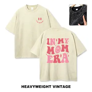 In My Mom Era Mother's Day Gifts For Mom, Soft Washed Cotton T-Shirt, Casual Comfort Tee, Blessed Mama Graphic Tops, Mommy Birthday Gift, Lightweight Everyday Wear, Stylish Mom Apparel