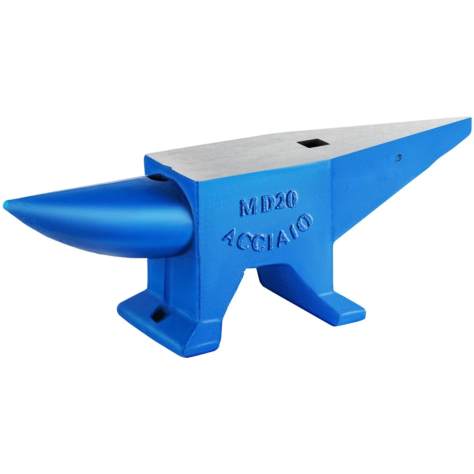 Single Horn 44Lbs Steel Anvil For Blacksmiths, Jewelers, And Metalsmiths, Heavy Duty Forge Tools And Equipment, Rugged Round And Square Hole Anvil, Ideal For Hammering, Filing, And Shaping Metalwork, Durable Craft Tool
