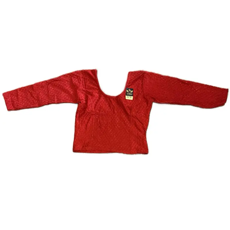 Women's Solid Stretch Blouse - Casual Classy Readymade Saree Top with Quarter-Sleeves for Everyday Elegance and Fit, Up to Size 42, Casual Classy Top