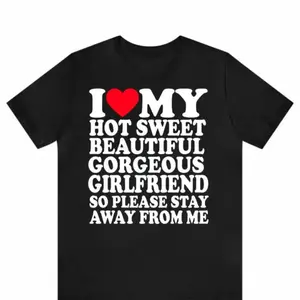 Express Your Love for Your Stunning Girlfriend and Celebrate Your Relationship with a Cute Couple Gift T Shirt
