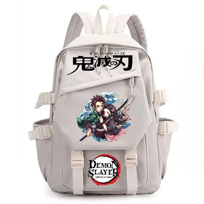 Demon Slayer: Kimetsu no Yaiba Backpack, Anime Printed School Backpack, Large Capacity Student Laptop Bookbag, Casual Travel Daypack for Boys Girls, Elementary Middle High School & College, Back to School