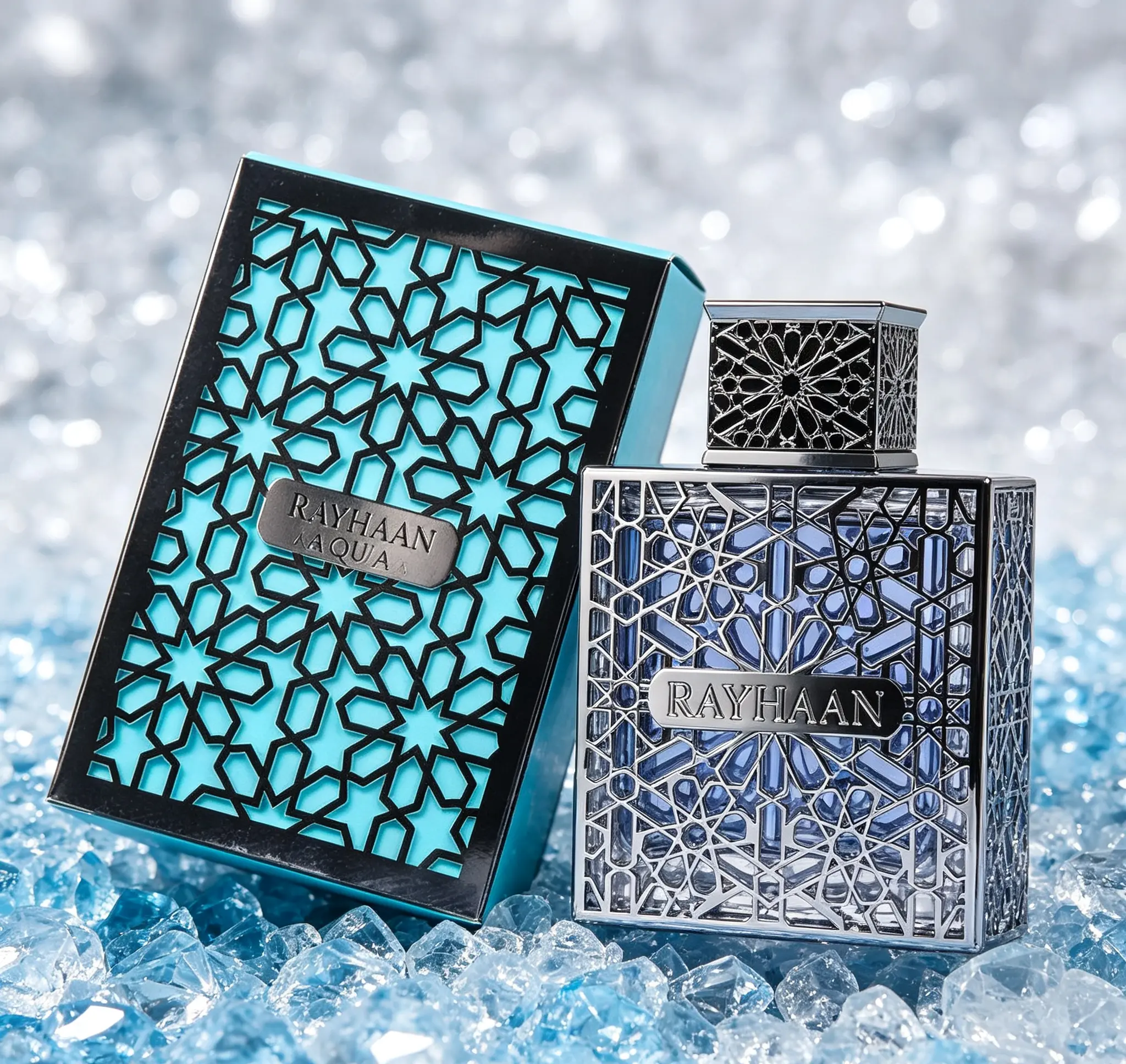 Rayhaan Aquatica Eau de Parfum Spray for Men 3.4 Ounce / 100ml | Crisp Fresh Marine Citrus Clean Scent, Long Lasting Masculine Fragrance, Ideal for Daily Wear, Travel, Office & Outdoor Activities